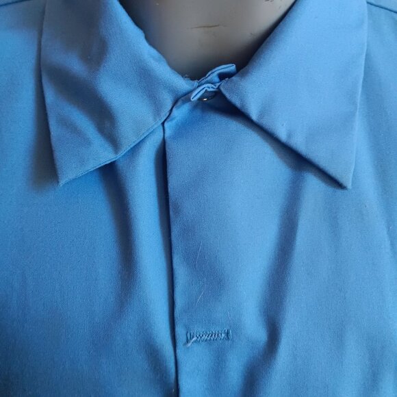 Men's Large Vintage Work Shirt Union Made USA Button-Up Distressed 80's Mechanic - Picture 8 of 9